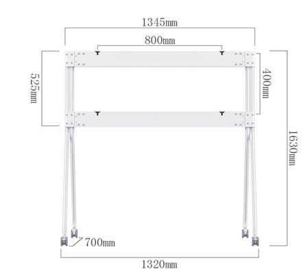 Bảng trắng tương tác Stand Vật liệu nhôm Với stand di động Trolley và bánh xe cho màn hình TV 55 đến 110 inch tùy chọn