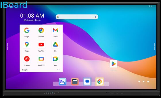Bảng trắng tương tác 86 inch Google EDLA được chứng nhận với CPU 8 lõi cho lớp học và hội nghị
