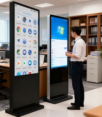 55 Inch Digital Advertising Monitor với Infrared / PCAP Touch và Android / Windows OS cho sử dụng thương mại