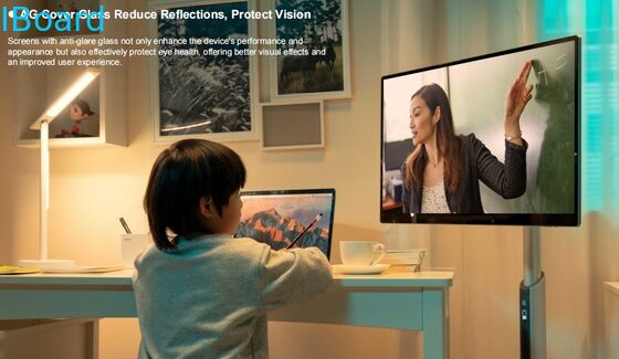 Bảng trắng tương tác không dây 32 inch với máy ảnh tích hợp và TV màn hình thông minh di động