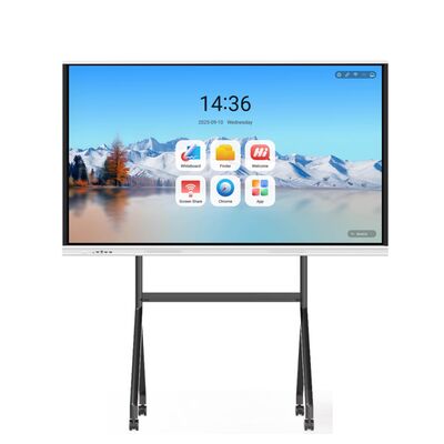 Bảng tương tác 75 inch độ phân giải 4K với màn hình cảm ứng thông minh đa điểm 20 điểm cho giáo dục và hội họp