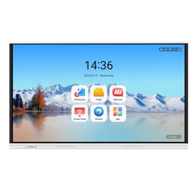 Bảng tương tác 75 inch độ phân giải 4K với màn hình cảm ứng thông minh đa điểm 20 điểm cho giáo dục và hội họp