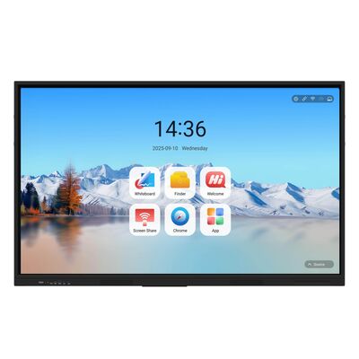Bảng tương tác 75 inch độ phân giải 4K với màn hình cảm ứng thông minh đa điểm 20 điểm cho giáo dục và hội họp