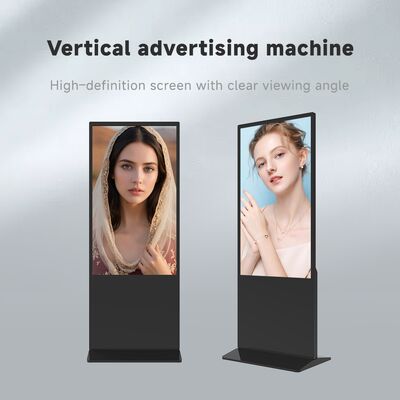 55 65 Inch Digital Signage Kiosk quảng cáo với 3840 * 2160 độ phân giải 500 Nits Độ sáng và chức năng SDK