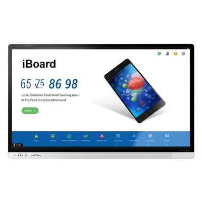 IBoard 55-98 Inch Interactive Whiteboard Smart Teaching Board với màn hình 4K HD Hệ thống kép Windows và Android kính chống chói