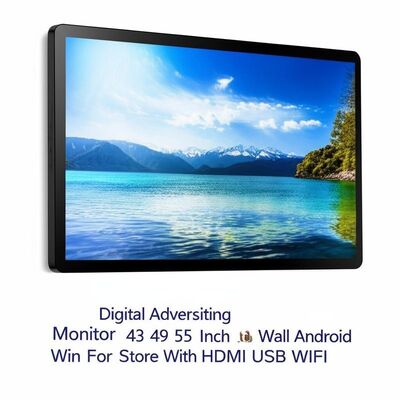 Màn hình quảng cáo kỹ thuật số cảm ứng gắn tường với hệ điều hành Android/Windows cho Siêu thị, Sân bay, Khách sạn