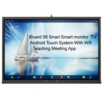 Bảng phẳng tương tác 98 inch với 50 điểm cảm ứng và hệ thống cảm ứng Android cho màn hình bảng trắng thông minh