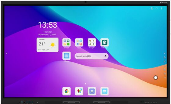 Bảng thông minh tương tác phẳng 98 inch cho lớp học hội nghị hiển thị