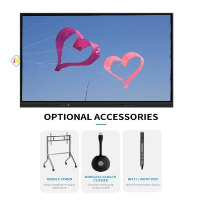 Bảng tương tác IBoard Factory Android 9.0 với tuổi thọ 50.000 giờ và 40 điểm chạm để nâng cao việc giảng dạy