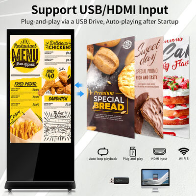 Internet GPRS chạy Digital Signage có bộ nhớ 8g và CMS dựa trên đám mây cung cấp quản lý nội dung và màn hình tương tác