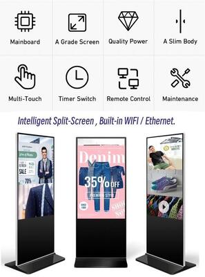 Hệ thống Android Digital Signage với màn hình cảm ứng hồng ngoại hỗ trợ đa hệ điều hành và độ phân giải Full HD cho quảng cáo tương tác