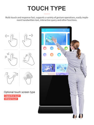 Hệ thống Android Digital Signage với màn hình cảm ứng hồng ngoại hỗ trợ đa hệ điều hành và độ phân giải Full HD cho quảng cáo tương tác