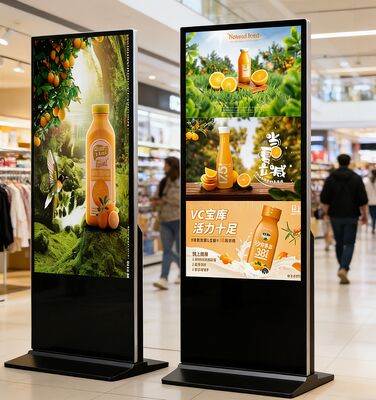 55/65/75 Indoor Touch Screen LCD Advertising Totem Vertical Kiosk CMS Software LED Display Digital Signage and Displays