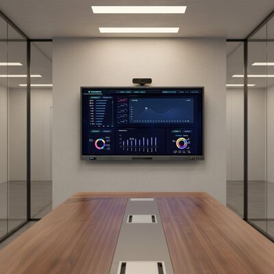 Màn hình cảm ứng đa điểm chống chói chân đế di động LCD bảng tương tác kỹ thuật số thông minh 55 65 75 inch bảng phẳng tương tác