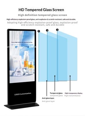 43/55 HD Nội thất quảng cáo dọc Kiosk tất cả trong một màn hình LCD cảm ứng màn hình tương tác Digital Signage