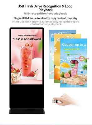 43/55 HD Nội thất quảng cáo dọc Kiosk tất cả trong một màn hình LCD cảm ứng màn hình tương tác Digital Signage