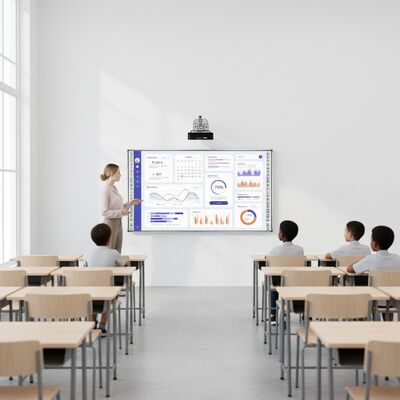 Màn hình tương tác RoHS 85 inch Các phím nóng hai bên cho giáo dục