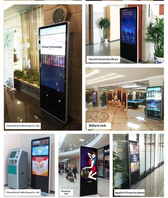 49 Inch LCD Screen Digital Signage with Wall Mounted or Free Standing Installation and I3/I5/I7 CPU Optional for Corporate Lobbies
