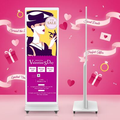 Màn hình quảng cáo thông minh kỹ thuật số iBoard 43 inch chân đứng dọc LCD cảm ứng trong nhà