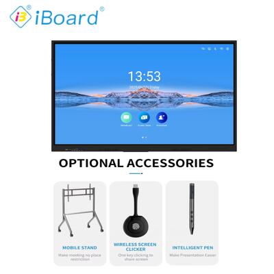 Màn hình cảm ứng tương tác 65 inch Phần mềm viết hệ thống Android cơ bản với chức năng AI Chi phí rẻ hơn Chức năng mạnh mẽ