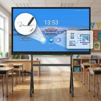 Iboard LCD Smart Board 75 Inch Panel cảm ứng tương tác cho lớp học với bộ phần mềm giáo dục