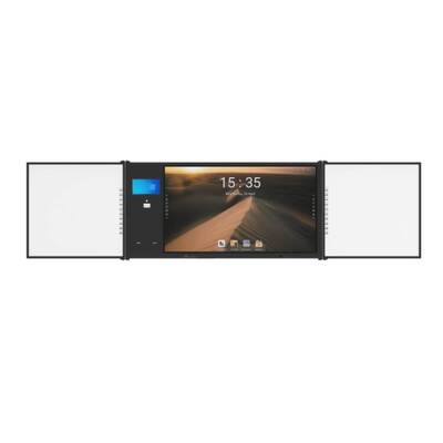 Bảng điều khiển cảm ứng thông minh AIO 75 inch Bảng điều khiển Android Win Sided với giá đỡ di động Cam Mic dành cho cuộc họp đại học