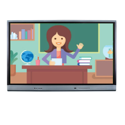 Hệ thống Android bảng điều khiển phẳng tương tác 75 inch Giá treo tường cho phòng họp
