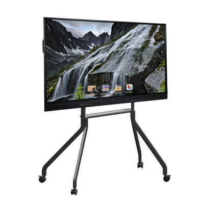 Bảng trắng tương tác LED 65 inch, Bảng điều khiển phẳng thông minh Android 20/40 điểm chạm Hồng ngoại Màu đen