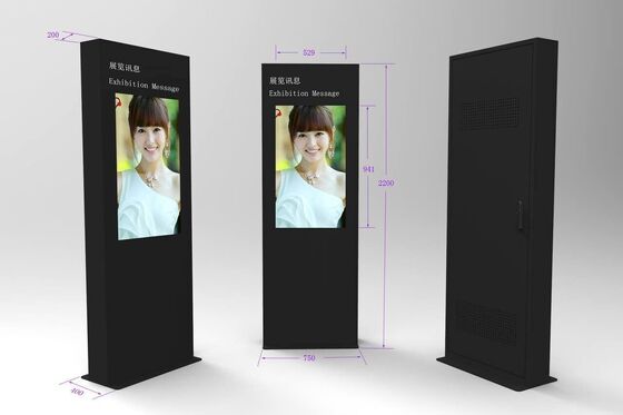 Bảng hiệu kỹ thuật số đứng sàn HD 3840x2160 Màn hình kiosk màn hình cảm ứng LED