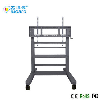 40 Kgs Bảng tương tác Bảng trắng đứng Xe đẩy màn hình phẳng Nâng C bánh Câm Di chuyển Xe đẩy Giá TV