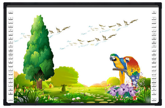 Màn hình tương tác RoHS 85 inch Các phím nóng hai bên cho giáo dục