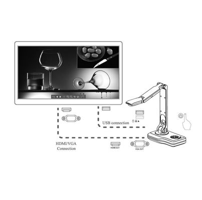 Camera tài liệu 1080P Visualizer 8.0MP 11LED với Softbox