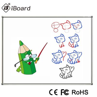 96 inch Giáo dục Bảng tương tác 16: 9 Cảm ứng hồng ngoại cho lớp học