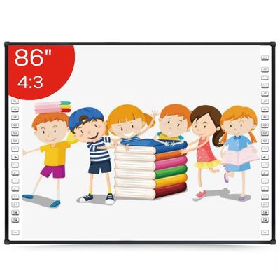 Cảm ứng đa điểm Mười điểm Bảng trắng tương tác hồng ngoại 86 "