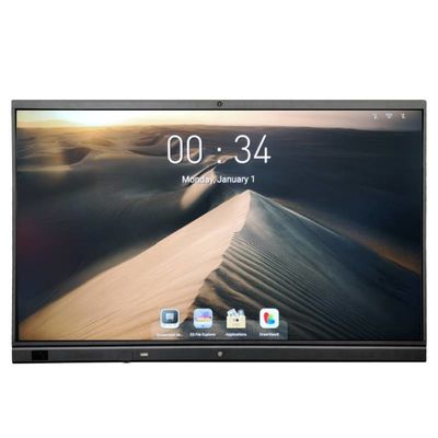 65 Màn hình phẳng tương tác Android 11 Màn hình cảm ứng với Camera và Mic
