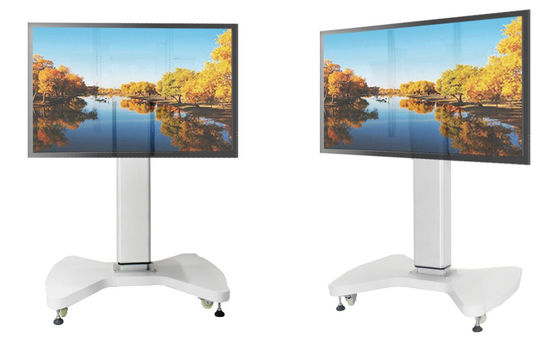 Điện có thể điều chỉnh chiều cao Đứng bàn trắng tương tác cho màn hình cảm ứng TV thông minh