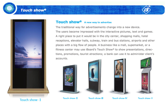 10 điểm chạm Màn hình cảm ứng LED Kiosk Stand Alone Business Interactive Digital Signage