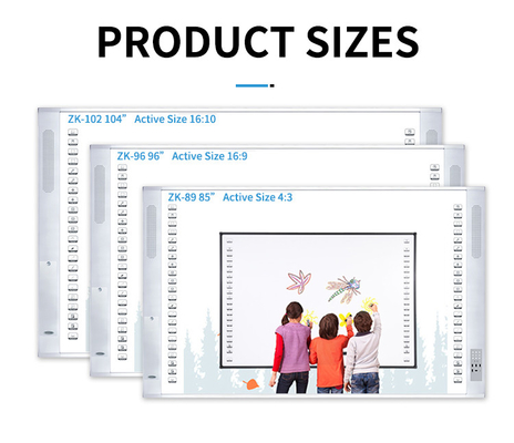 Trung Quốc Factory Direct All-In-One Interactive 20Touch Point IR Infrared Ceramic 96 Inch Dual System Smart Boards Speaker 16:10 Side Bar Projector Boards Cho Trường Đại học Với Phần mềm giảng dạy