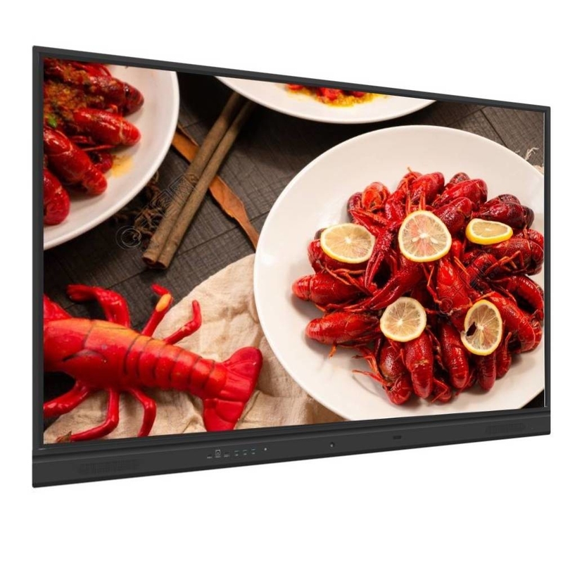 65 inch màn hình cảm ứng tương tác màn hình hiển thị với Android 11/13 Hệ thống 20 cảm ứng Máy tính xách tay kết nối cho giảng dạy