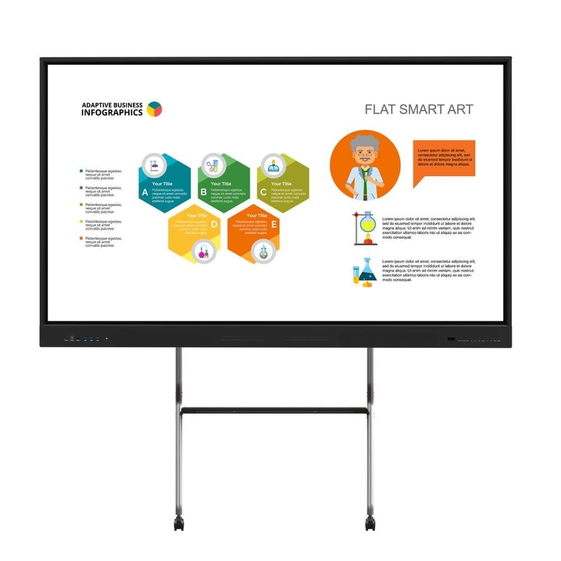 Hệ thống Android 11 13 Phân hình phẳng tương tác WIFI Bluetooth Hotspot USB TYPE-C Smart boards tv cho trường đại học