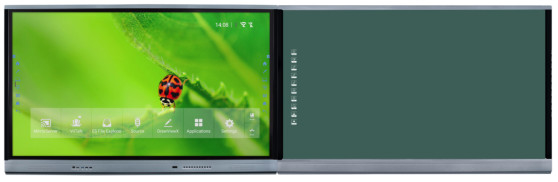 Bảng đen IR tương tác với màn hình DLED 75 86 98 inch tùy chọn Bảng màu trắng / xanh lá cây / đen