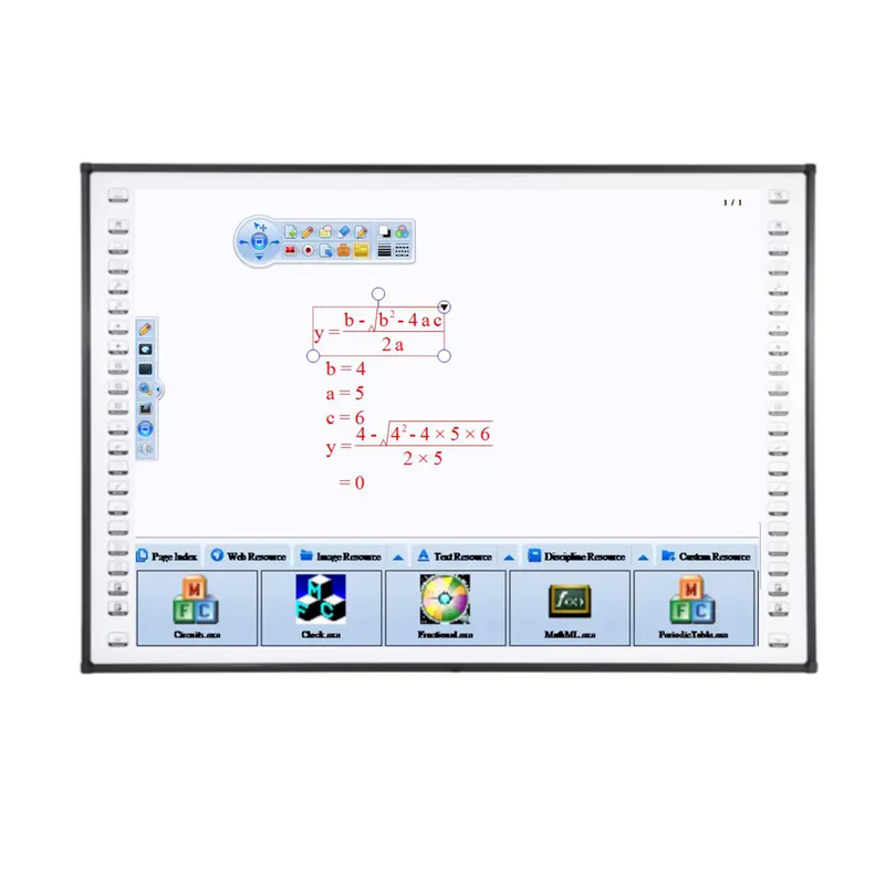 Precision Interactive Whiteboard IB-Q4 Series với Wall Mount Mobile Stand Cài đặt cho trẻ em học tập