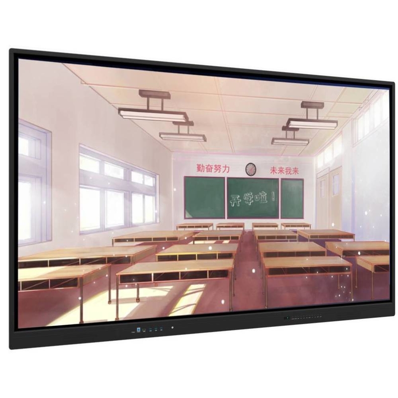 86 inch Android 13 20 điểm cảm ứng 220V Cung cấp điện màn hình cảm ứng tương tác 4K Whiteboard Với máy ảnh Mic cho giáo dục