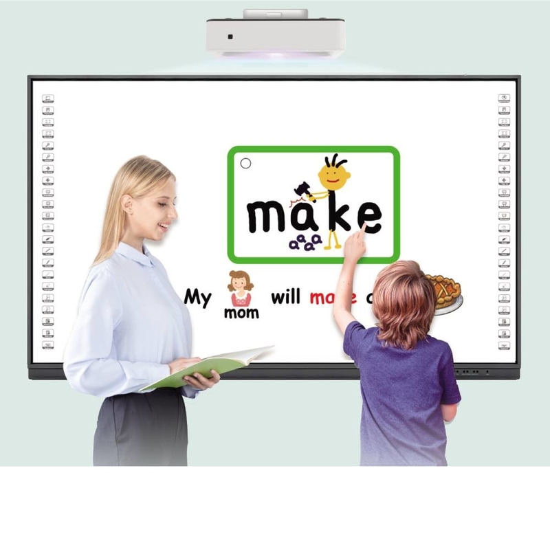 Nhà máy bán trực tiếp 96 120 Inch All In One Iboard Bảng trắng tương tác Máy chiếu loa Android Windows Inbuilt