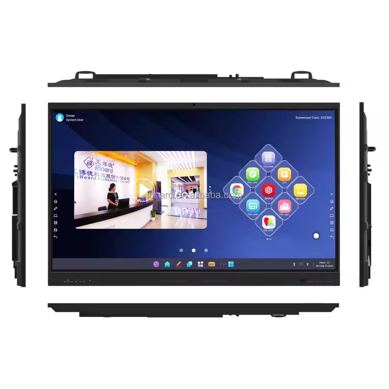 IBoard Factory Interactive Whiteboard Multi-Touch Screen Stylus Hỗ trợ 20 điểm cảm ứng Microphone tích hợp với màn hình phản chiếu Whiteboard tương tác Android OS