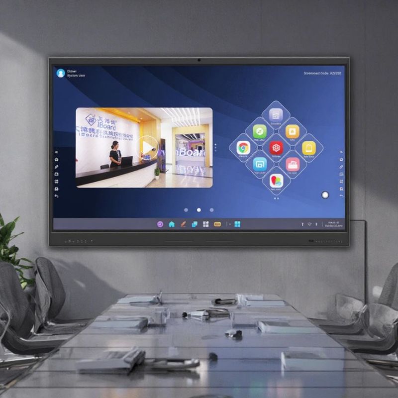 Iboard Factory trực tiếp 75 inch 4K đa cảm ứng màn hình thông minh tương tác màn hình phẳng màn hình hiển thị bảng trắng cho cuộc họp & giảng dạy