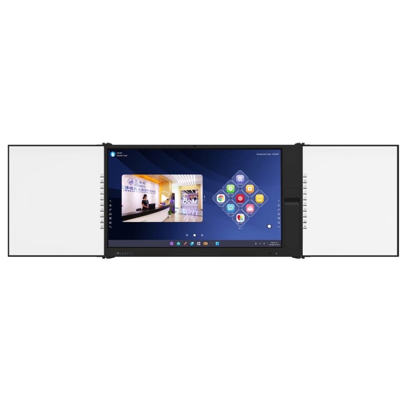Intelligent 2 mặt Black Green Whiteboard Với 75 86 Inch Android Touch Panel Board Với Máy ảnh Mic Document Scanner Điện thoại Đứng Đối với Văn phòng Giáo dục Trường học