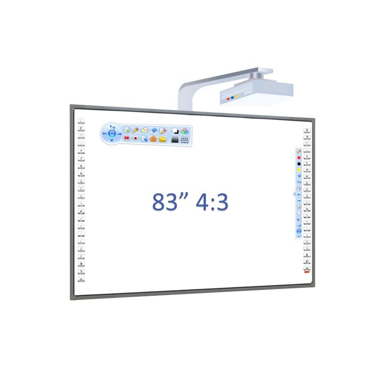 20 điểm chạm Iboard Bảng interactive với vật liệu khung nhôm và đứng di động