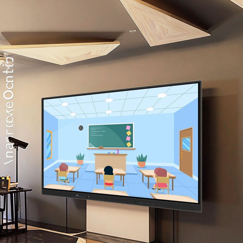 Giá nhà máy 75 Inch Android Window Hệ thống kép màn hình cảm ứng kỹ thuật số tương tác Smart TV Whiteboard cho lớp học họp