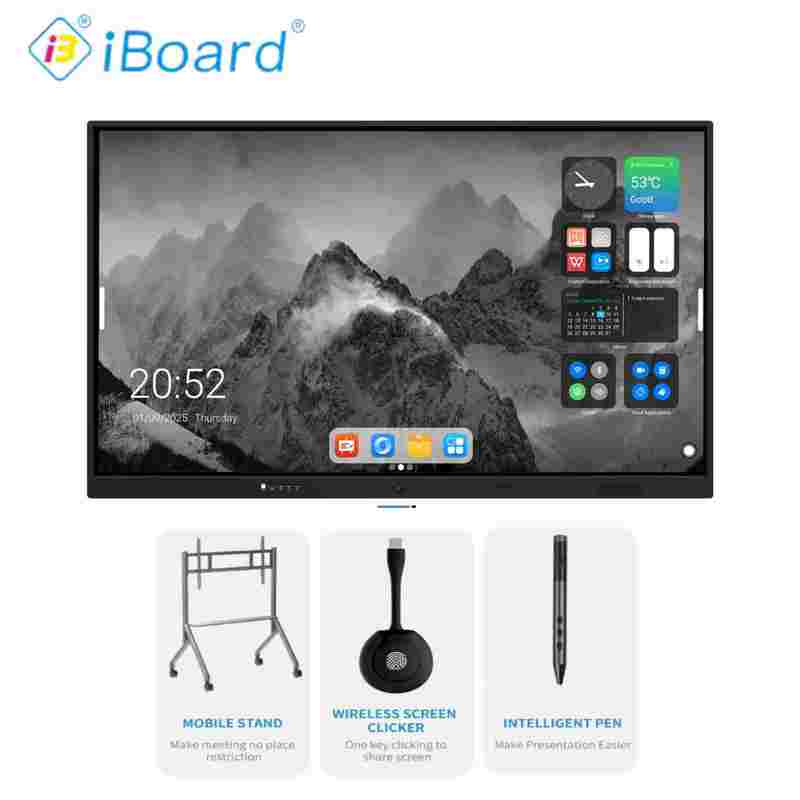 75 Inch Interactive Flat Panel Display Touch Smart Board với Android 14 8+128G cho giáo dục